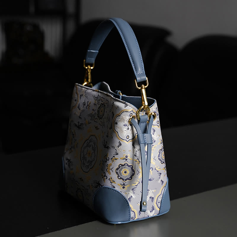 Nimara Ritual Handmade Crane Deer Engraving Personalized Song Brocade Crossbody Bag Hangbags