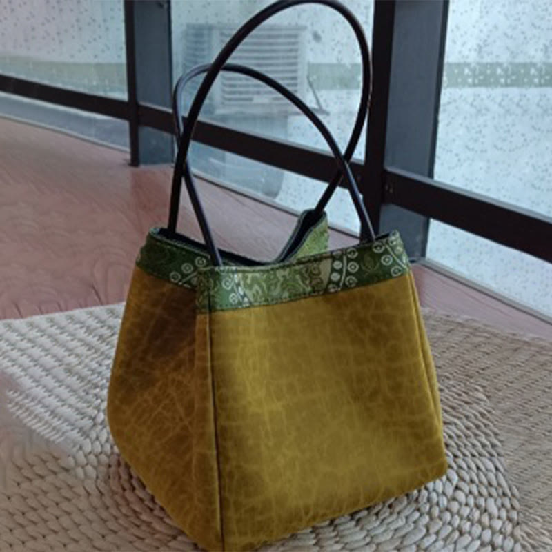 Nimara Ritual Bamboo Branches Bead Pendant Tassel Xiangyunsha Silk Shoulder Bag Hangbags