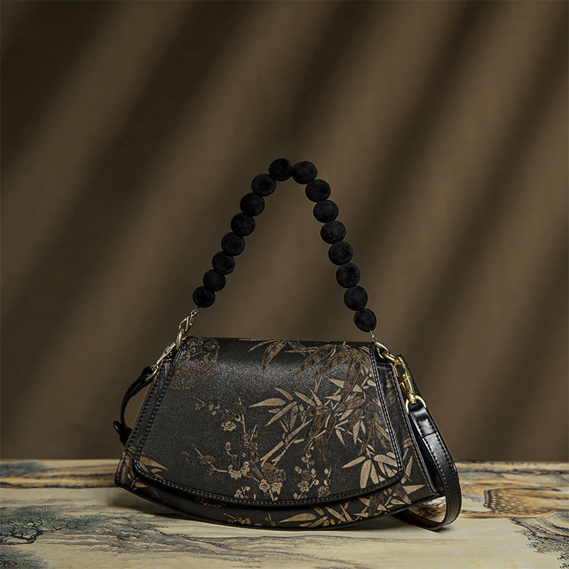 Nimara Ritual Plum Bamboo Bead Chain Xiangyunsha Silk Crossbody Bag Shoulder Bag
