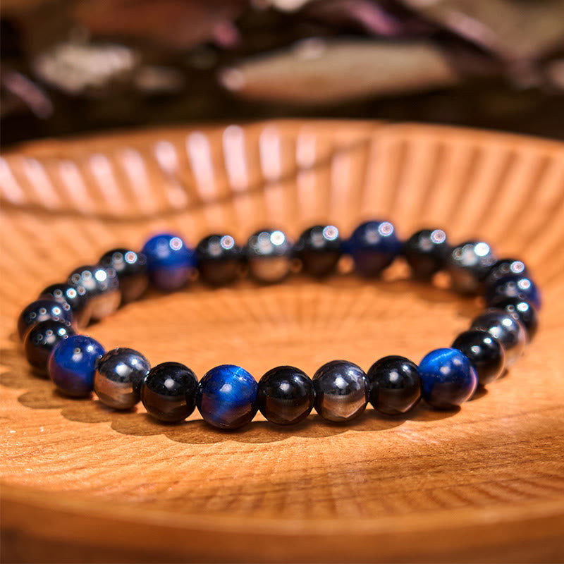 Nimara Ritual Natural Tiger's Eye Obsidian Hematite Positive Powerful Bracelet