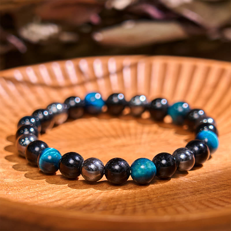 Nimara Ritual Natural Tiger's Eye Obsidian Hematite Positive Powerful Bracelet