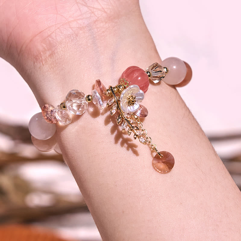Nimara Ritual Blue Crystal Amethyst Sun Stone Green Aventurine Healing Bracelet