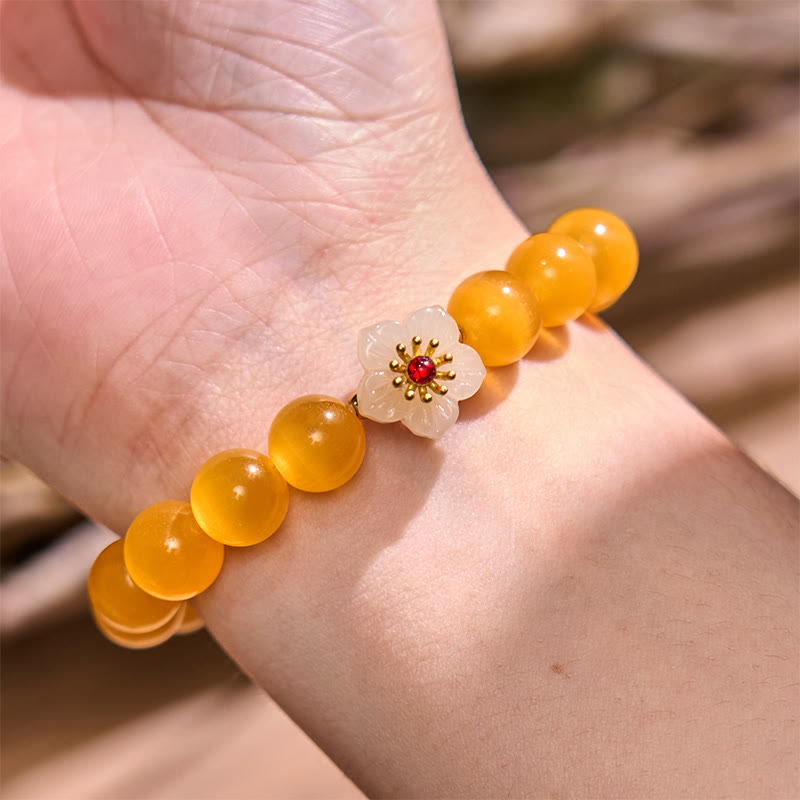 Nimara Ritual Cat's Eye Chrysoberyl Flower Love Bracelet
