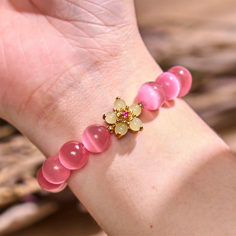 Nimara Ritual Cat's Eye Chrysoberyl Flower Love Bracelet
