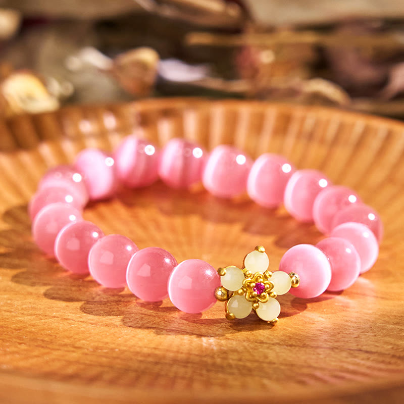 Nimara Ritual Cat's Eye Chrysoberyl Flower Love Bracelet