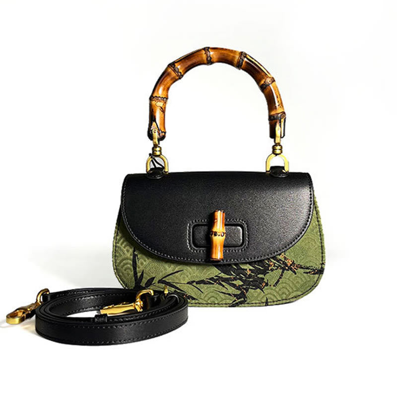 Nimara Ritual Curve Bamboo Handle Xiangyunsha Silk Crossbody Bag Hangbags