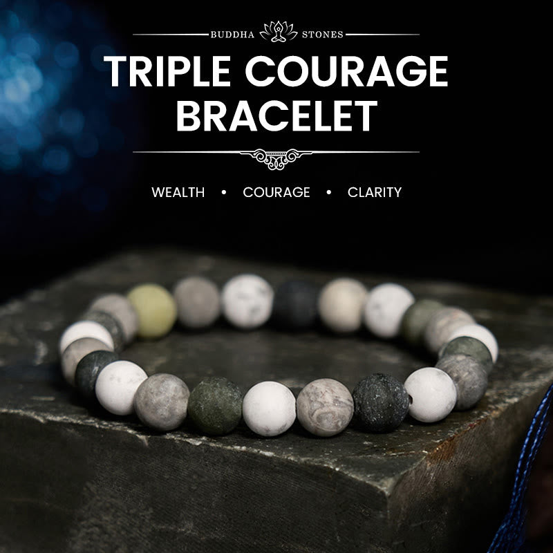 Nimara Ritual White Turquoise Picasso Jasper Green Calcite Blessing Bracelet