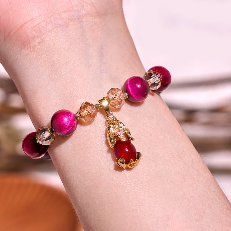 Nimara Ritual Red Tiger Eye PiXiu Fox Protection Self Confidence Bracelet