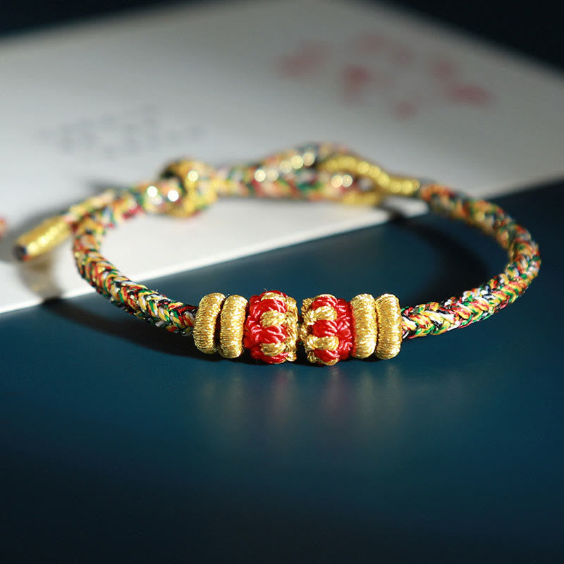 Nimara Ritual Chinese Zodiac Natal Buddha Colorful Strings Luck Bracelet