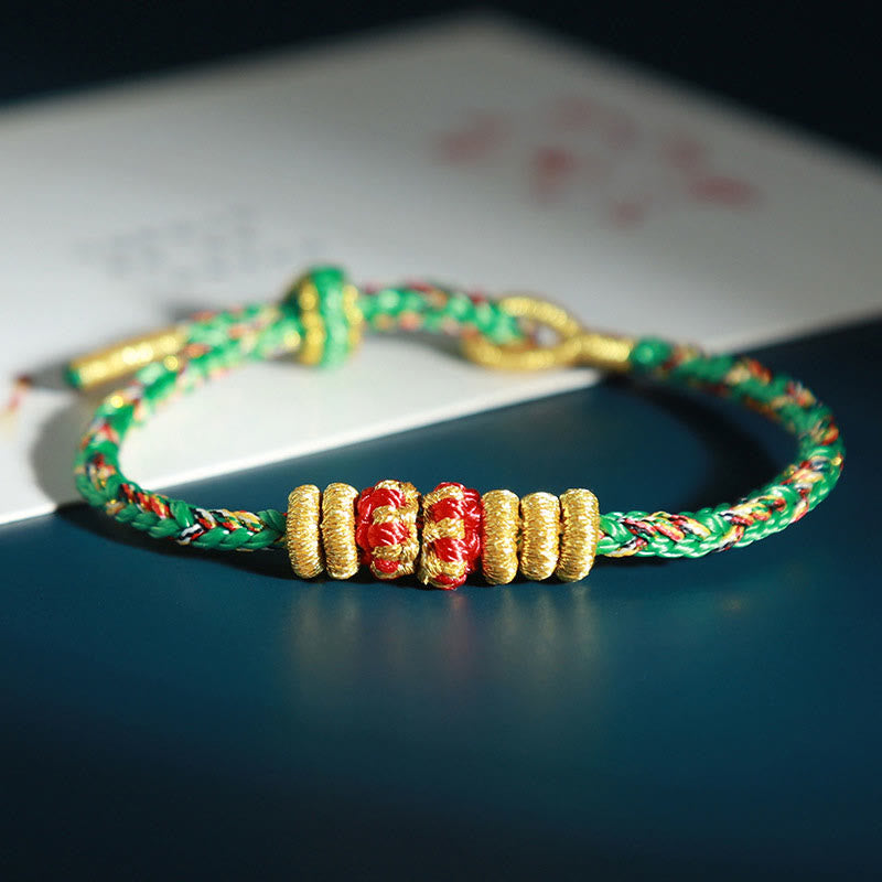 Nimara Ritual Chinese Zodiac Natal Buddha Colorful Strings Luck Bracelet