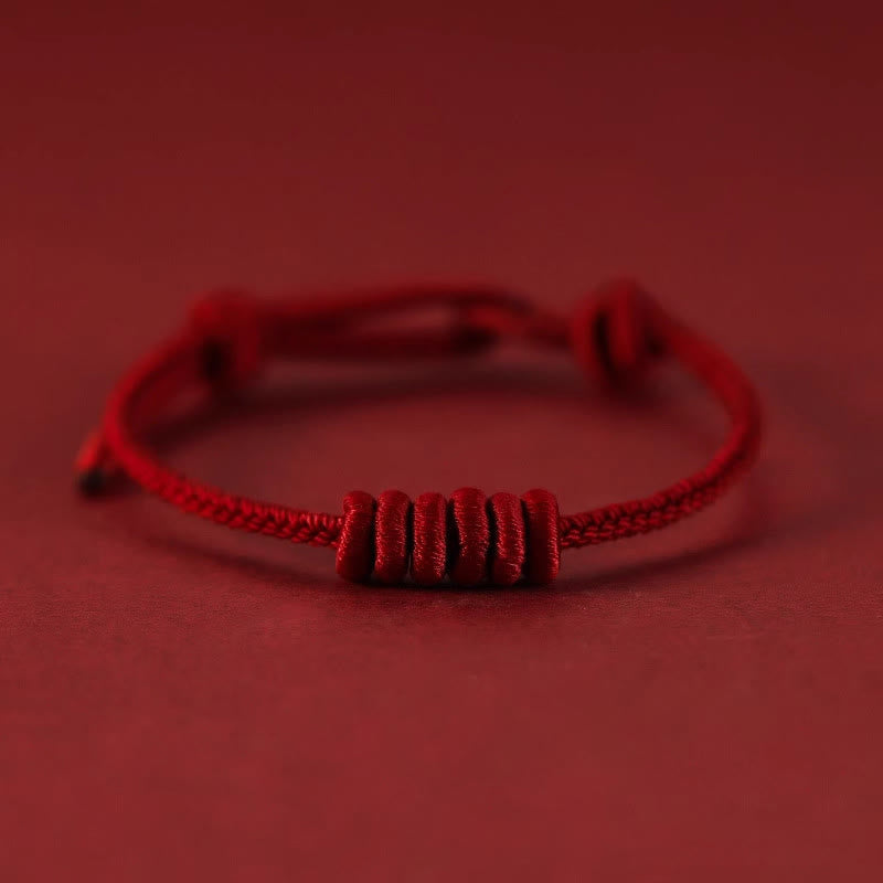 Nimara Ritual Red String Eight Stranded Rope Strength Bracelet