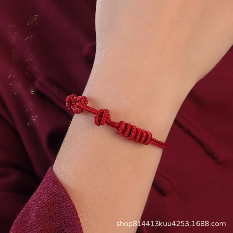 Nimara Ritual Red String Eight Stranded Rope Strength Bracelet