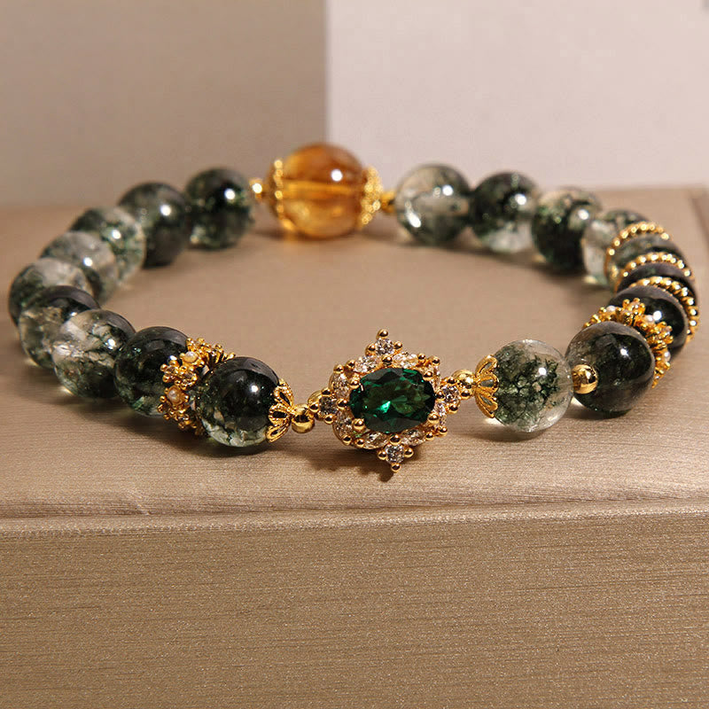 Nimara Ritual Green Phantom Green Crystal Confidence Bracelet
