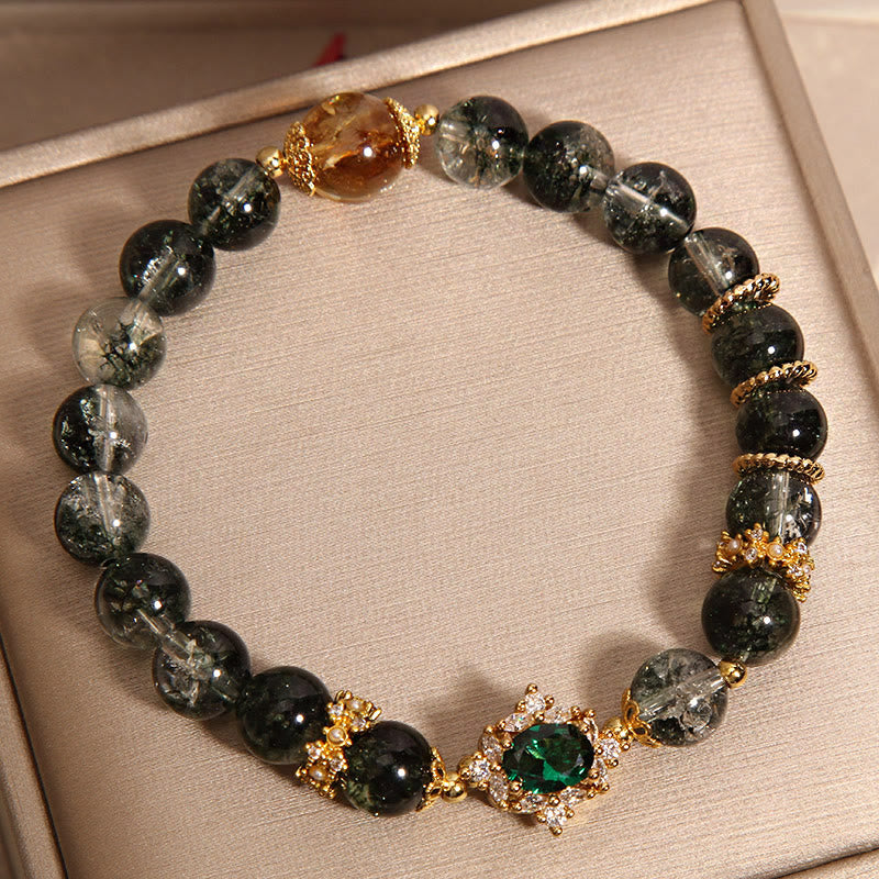 Nimara Ritual Green Phantom Green Crystal Confidence Bracelet