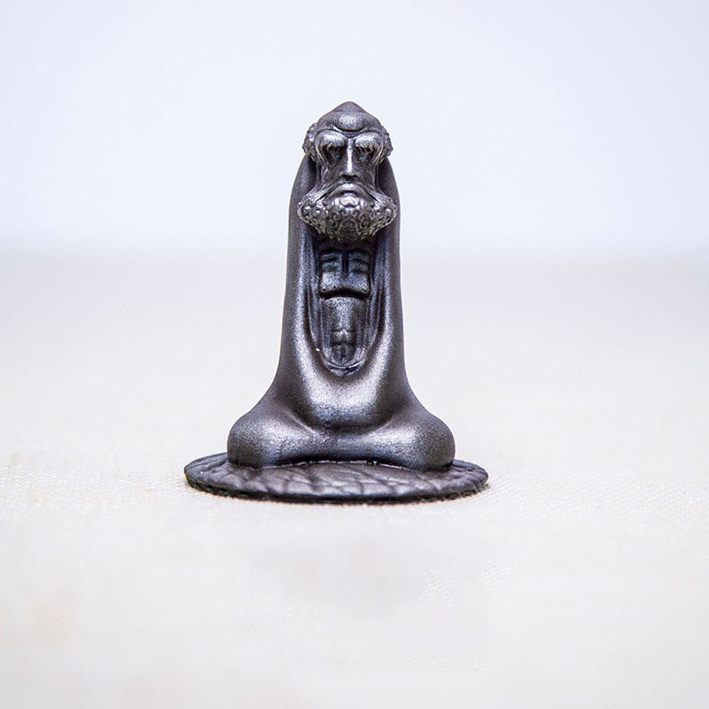 Nimara Ritual Handmade Bodhidharma Iron Powder Rust Cast Resin Statue Home Decoration