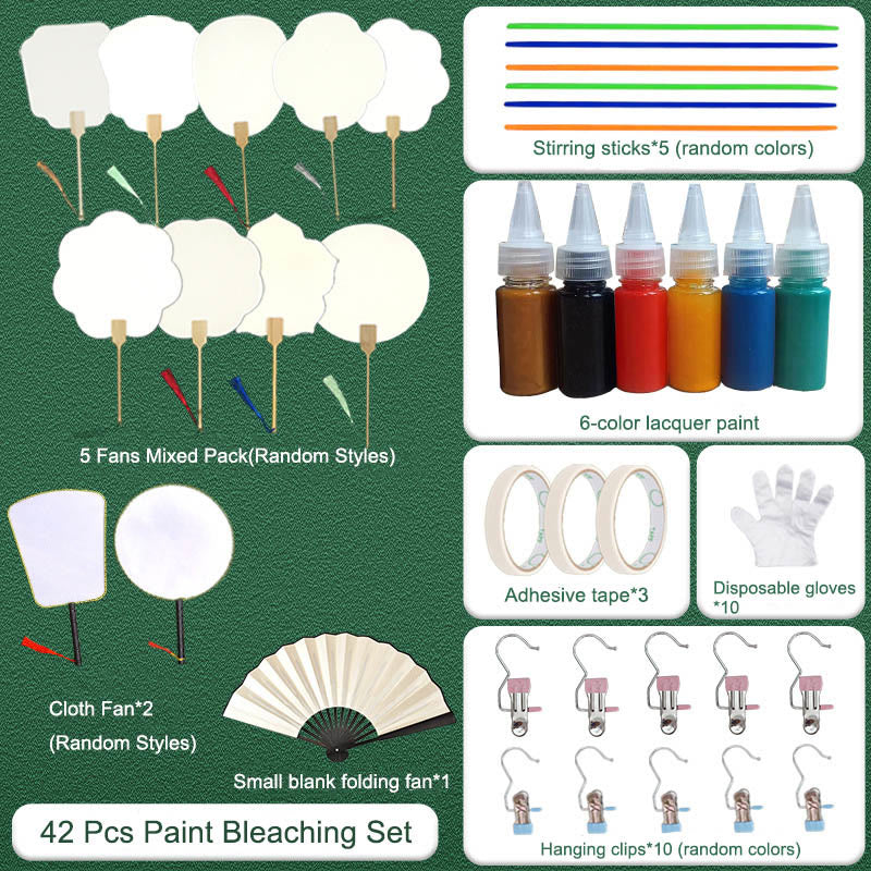 Nimara Ritual DIY Chinese Lacquer Fan Blank Painting Handheld Fan
