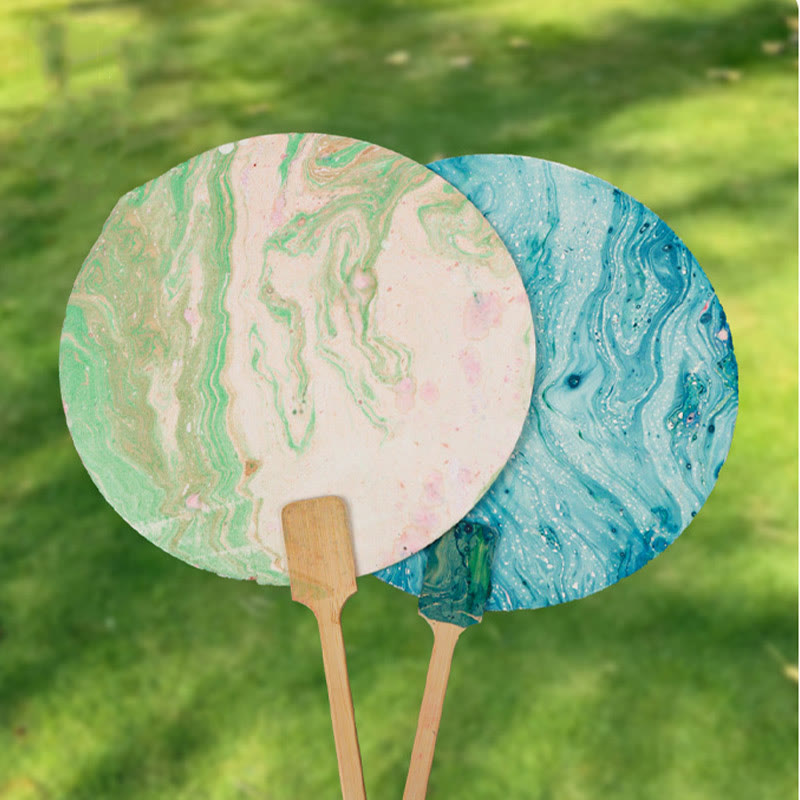 Nimara Ritual DIY Chinese Lacquer Fan Blank Painting Handheld Fan