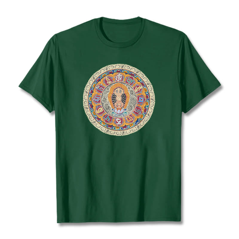 Nimara Ritual Dorje Vajra Mandala Buddha Cotton Tee T-shirt