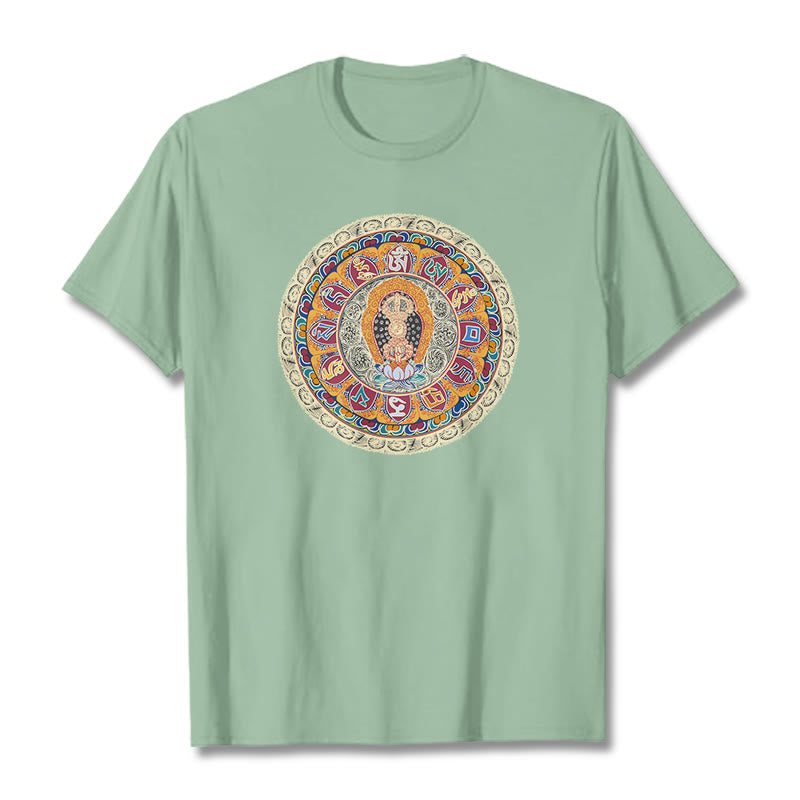 Nimara Ritual Dorje Vajra Mandala Buddha Cotton Tee T-shirt