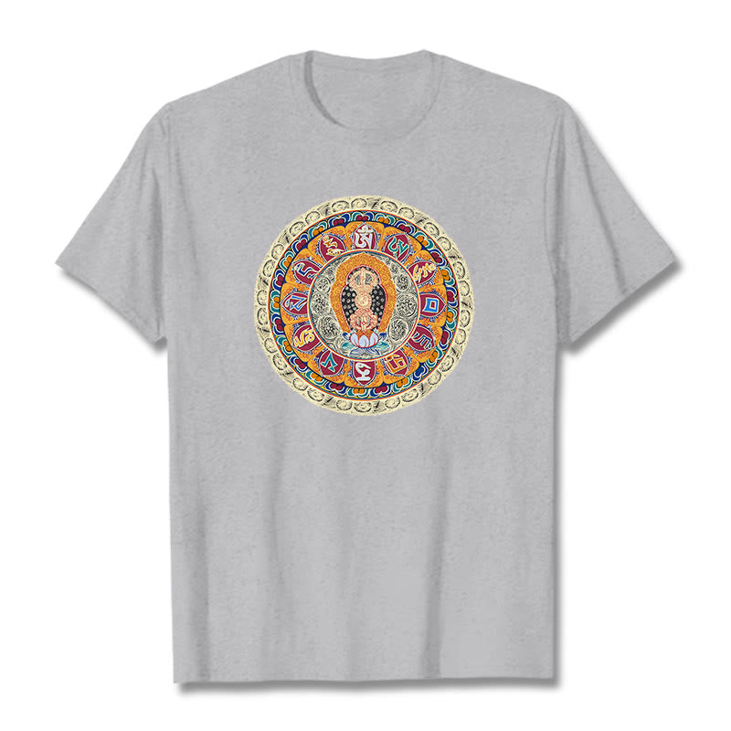 Nimara Ritual Dorje Vajra Mandala Buddha Cotton Tee T-shirt