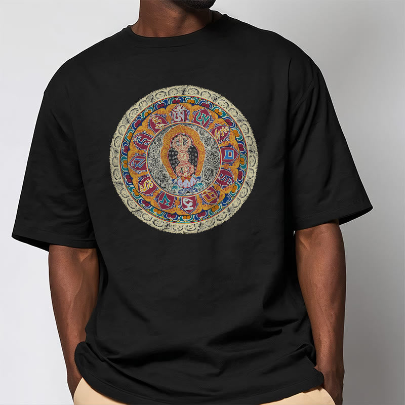Nimara Ritual Dorje Vajra Mandala Buddha Cotton Tee T-shirt