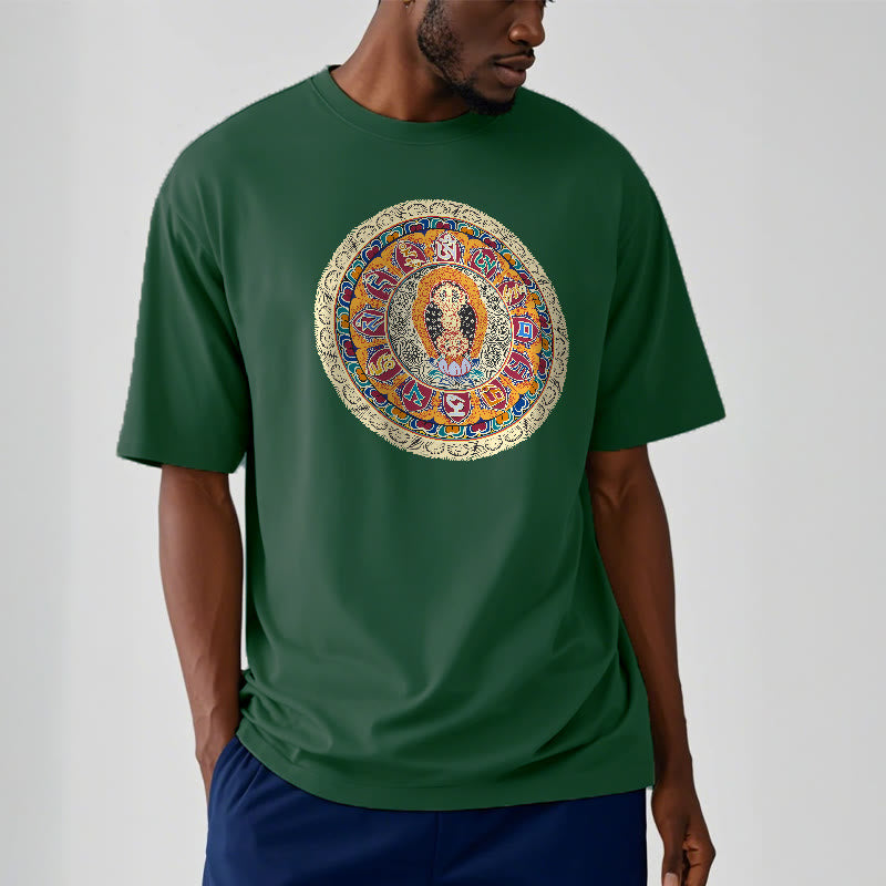 Nimara Ritual Dorje Vajra Mandala Buddha Cotton Tee T-shirt