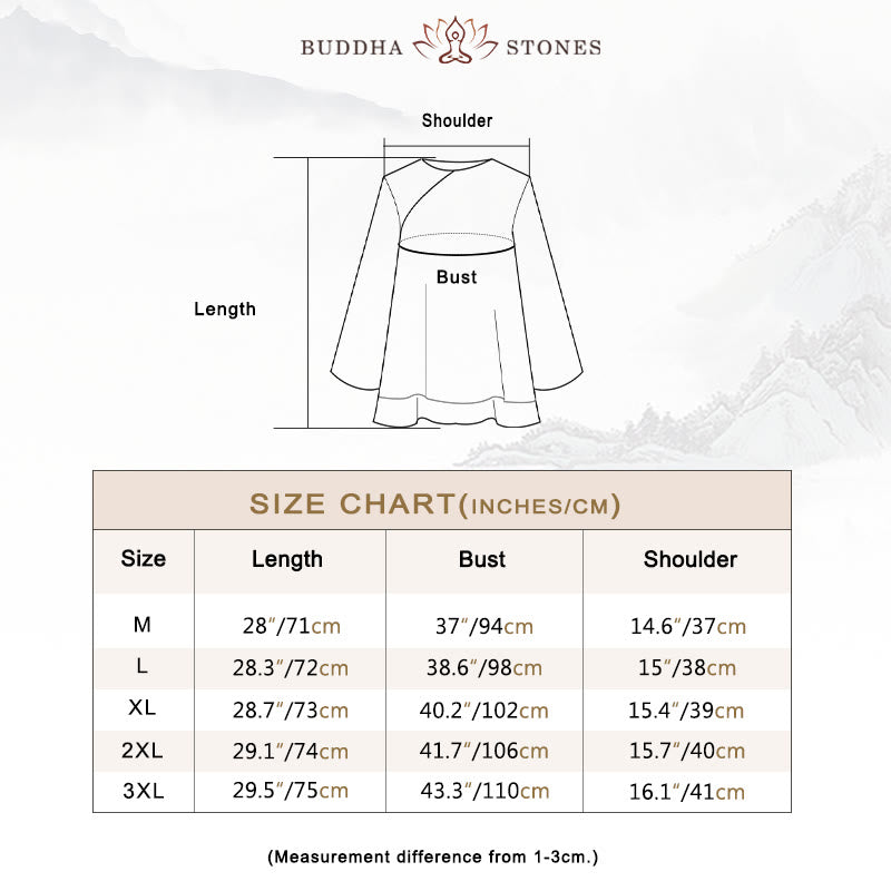 Nimara Ritual 2Pcs Three Quarter Sleeve Long Sleeve Shirt Wide Leg Pants Meditation Cotton Linen Clothing Women's Set