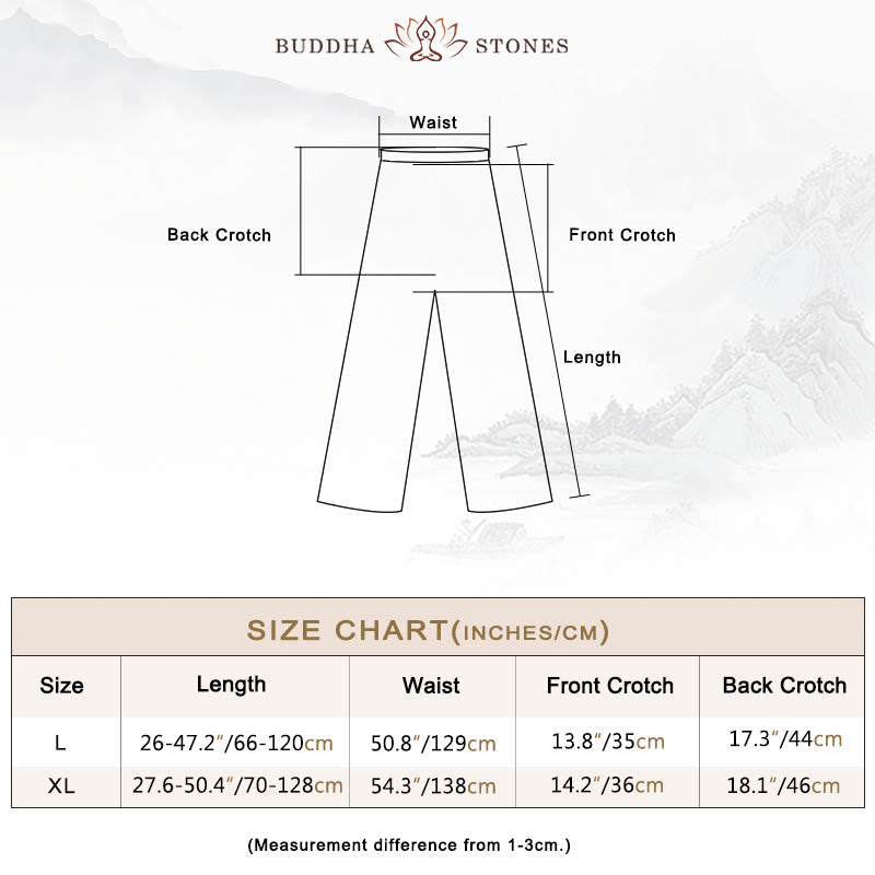 Nimara Ritual 2Pcs V-Neck Men's Long Sleeve Shirt Top Pants Meditation Zen Tai Chi Cotton Linen Clothing Set