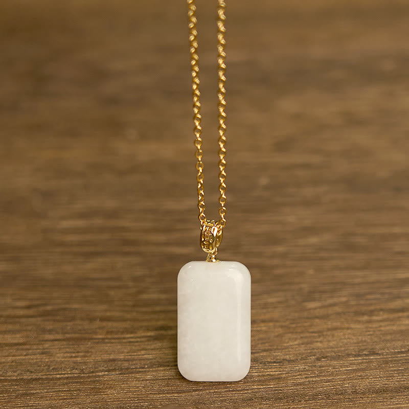Nimara Ritual Hetian Jade Silver Prosperity Necklace Pendant