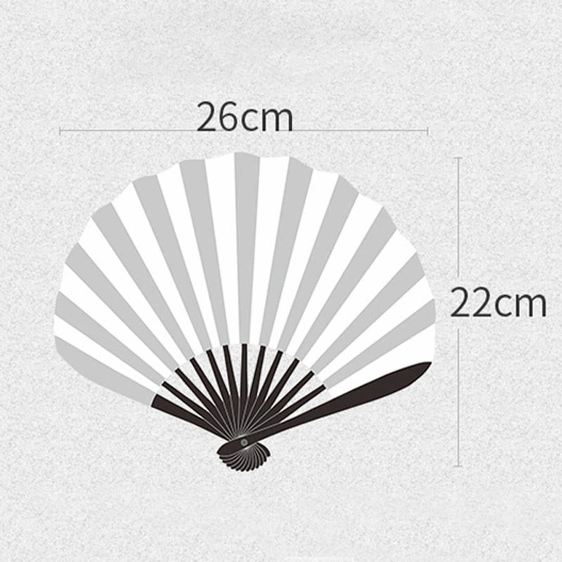 Nimara Ritual Rose Embroidery Lace Shell Shape Tassels Handheld Bamboo Folding Fan
