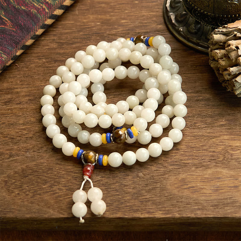 Nimara Ritual 108 Mala Beads Natural Quartzite Wealth Luck Bracelet