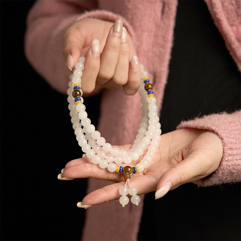 Nimara Ritual 108 Mala Beads Natural Quartzite Wealth Luck Bracelet