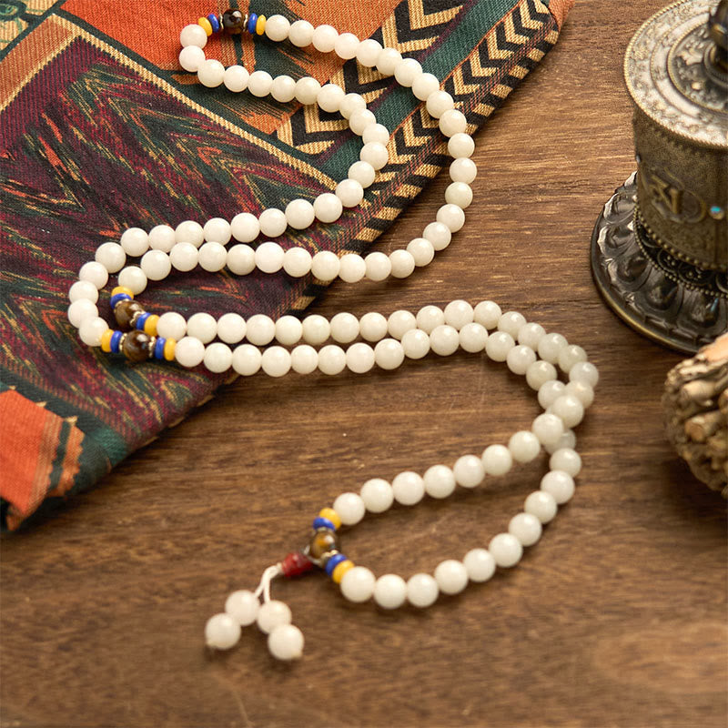 Nimara Ritual 108 Mala Beads Natural Quartzite Wealth Luck Bracelet
