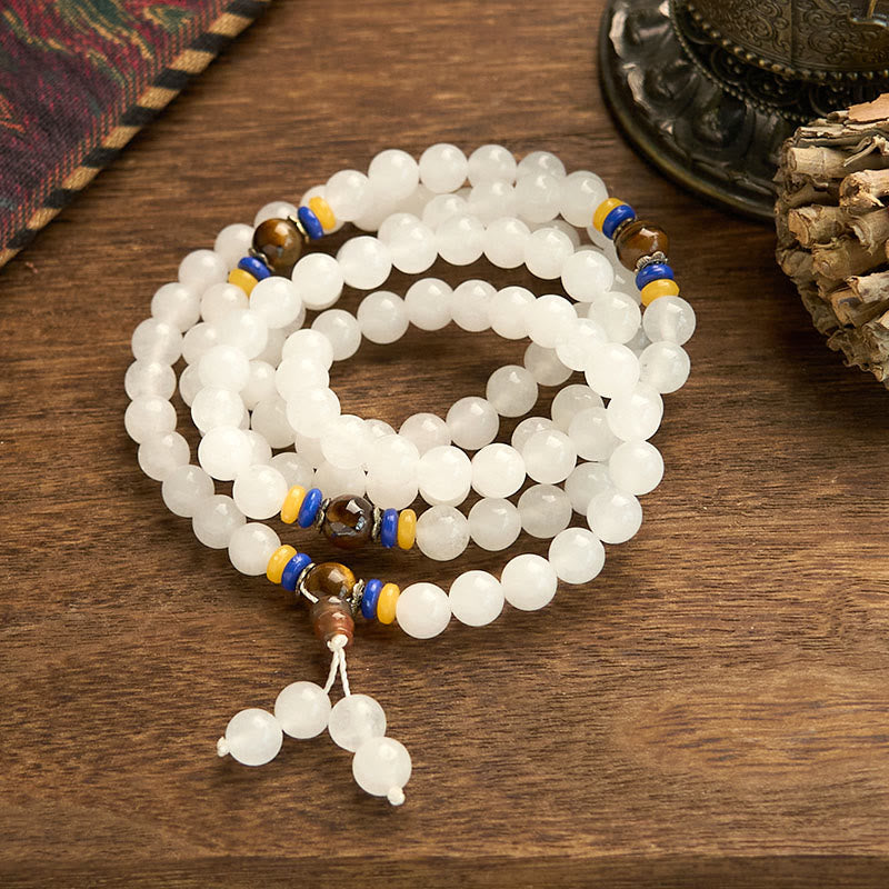 Nimara Ritual 108 Mala Beads Natural Quartzite Wealth Luck Bracelet
