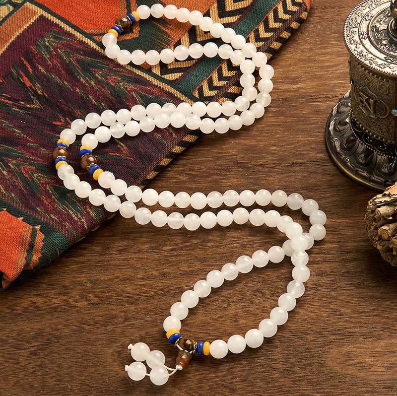 Nimara Ritual 108 Mala Beads Natural Quartzite Wealth Luck Bracelet