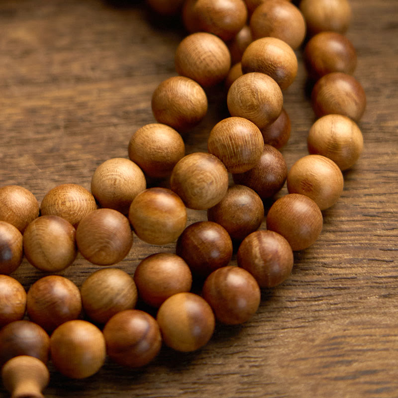 Nimara Ritual 108 Mala Beads Lightning Strike Peach Wood Hand Polishing Protection Bracelet