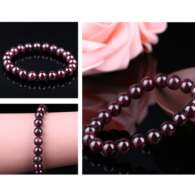 Nimara Ritual Natural Garnet Bead Passion Bracelet
