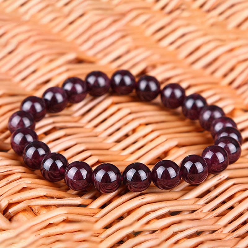 Nimara Ritual Natural Garnet Bead Passion Bracelet