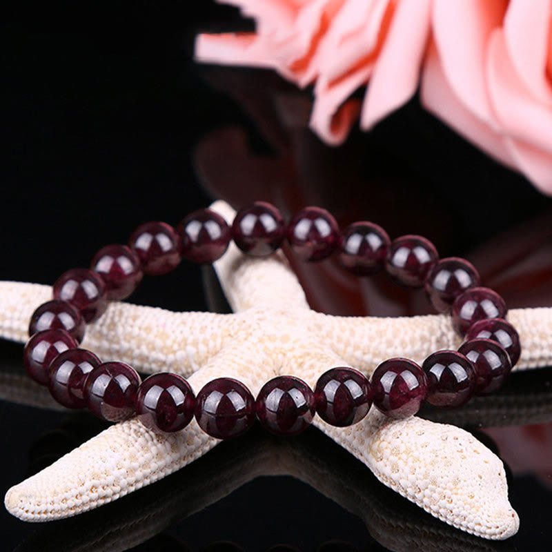Nimara Ritual Natural Garnet Bead Passion Bracelet