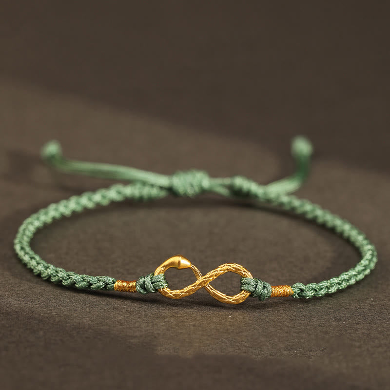 Nimara Ritual 999 Gold Year of the Snake Eternal Endless Knot Infinity Handmade Luck Bracelet