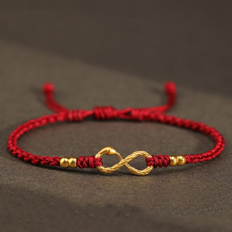 Nimara Ritual 999 Gold Year of the Snake Eternal Endless Knot Infinity Handmade Luck Bracelet