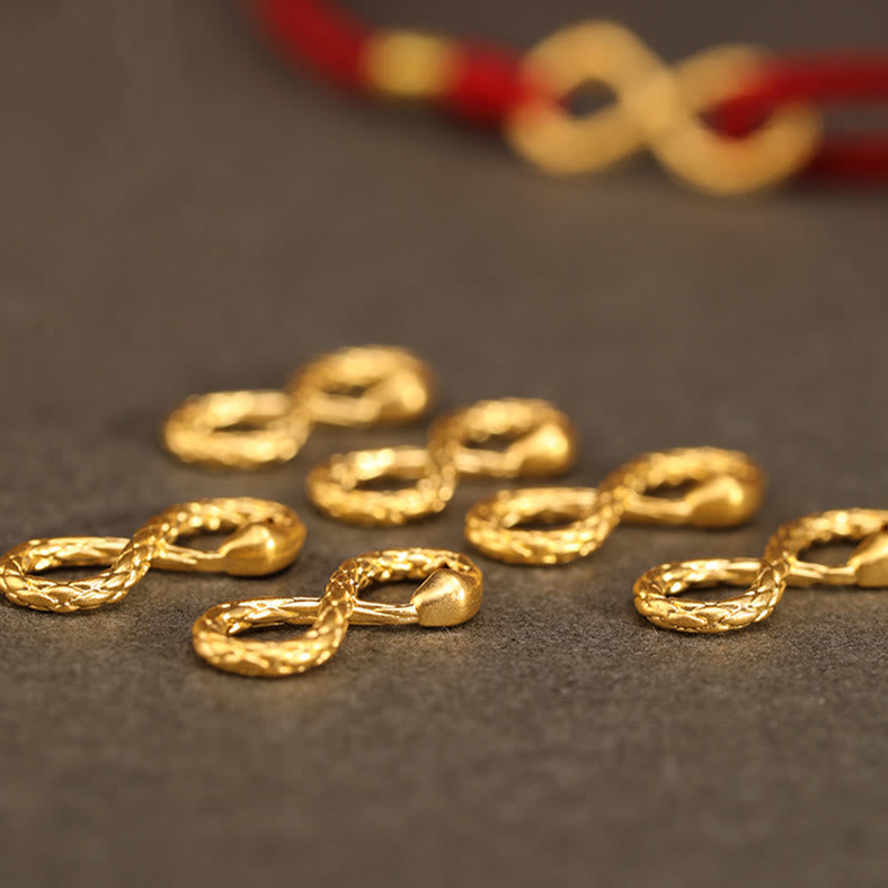 Nimara Ritual 999 Gold Year of the Snake Eternal Endless Knot Infinity Handmade Luck Bracelet