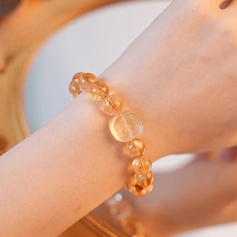 Nimara Ritual Topaz Citrine Tiger Eye Zakiram Goddess of Wealth Bracelet