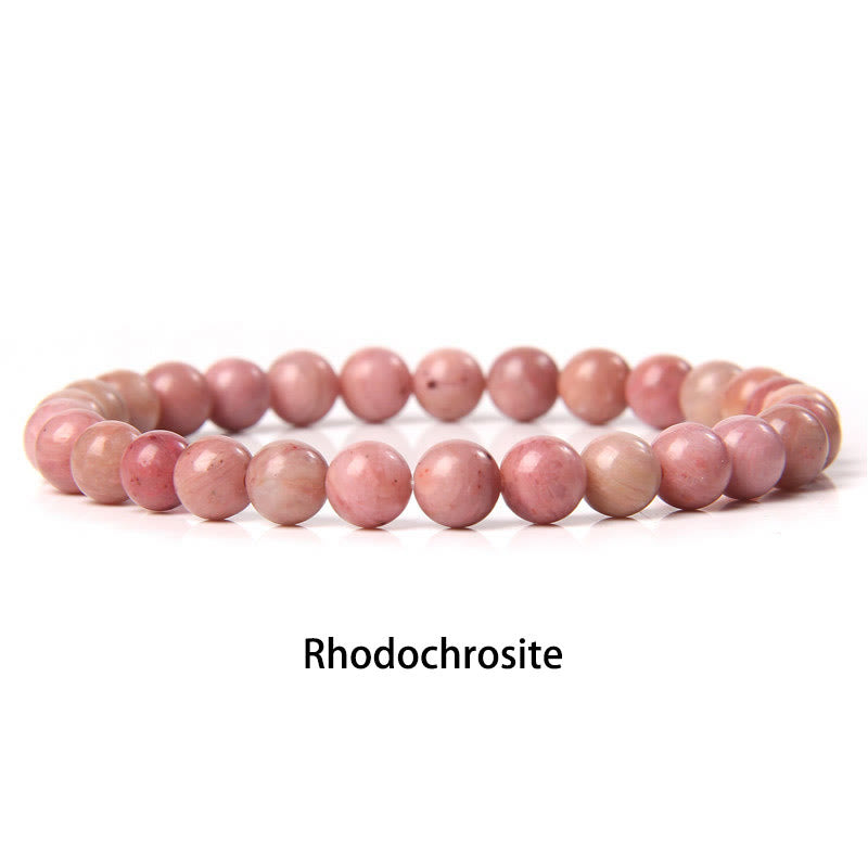 Nimara Ritual 6mm Various Stone Crystal Black Glitter Stone Red Tiger Eye Beads Protection Bracelet