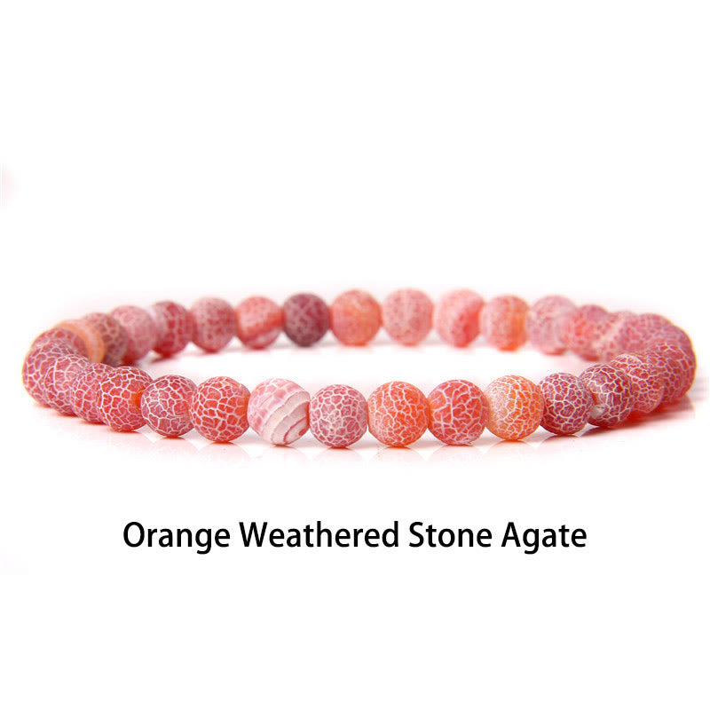 Nimara Ritual 6mm Various Stone Crystal Black Glitter Stone Red Tiger Eye Beads Protection Bracelet