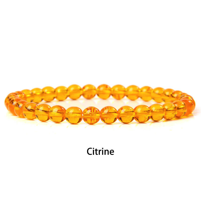 Nimara Ritual 6mm Various Stone Crystal Black Glitter Stone Red Tiger Eye Beads Protection Bracelet