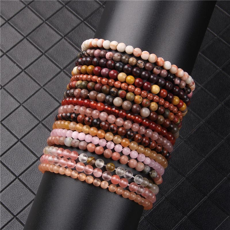 Nimara Ritual 4mm Various Stone Crystal Mini Beads Healing Bracelet