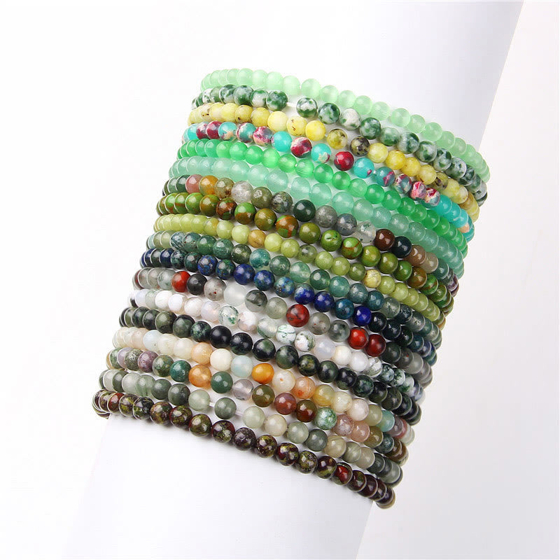 Nimara Ritual 4mm Various Stone Crystal Mini Beads Healing Bracelet
