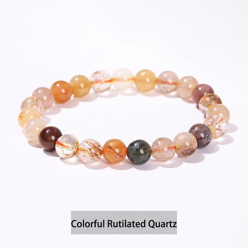 Nimara Ritual Various Crystal Stone Amethyst Green Aventurine Rose Quartz Healing Bracelet