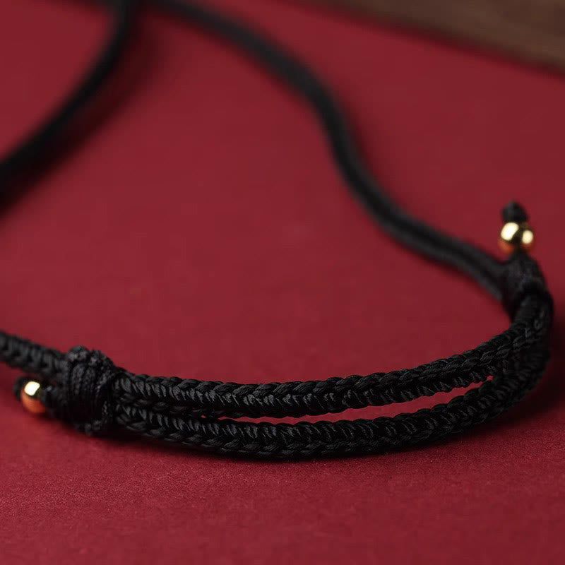 Nimara Ritual Cinnabar Chinese Zodiac Black String Blessing Necklace Pendants